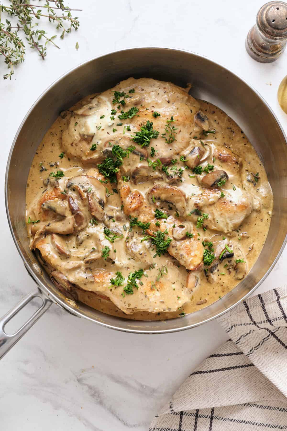 Chicken with Mushroom Gravy - foodfaithfitness