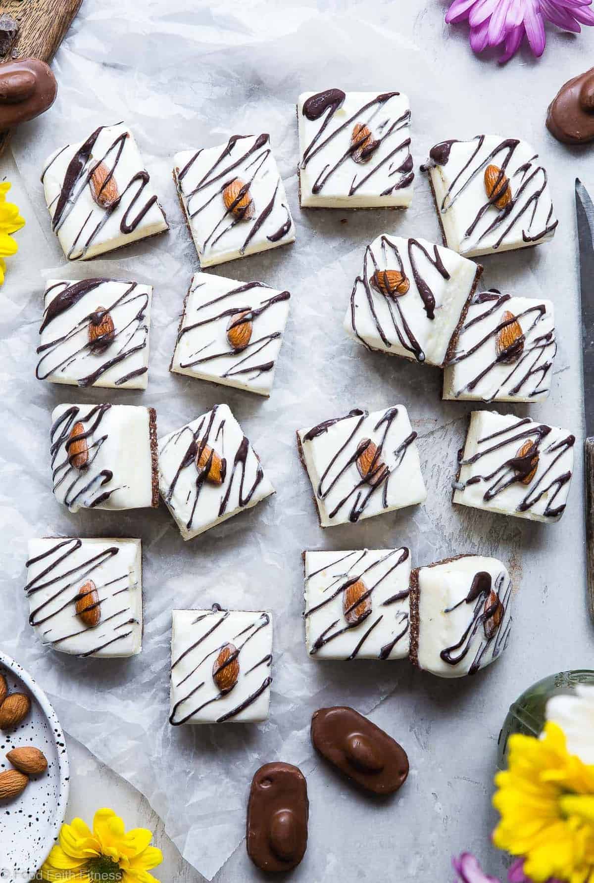 Healthy Almond Joy Ice Cream Bars - These easy, 5 ingredient Almond Joy Ice Cream Bars are a healthier, protein packed Summer dessert that is gluten free and only 116 calories! Kids and adults are going to LOVE these! | #Foodfaithfitness | #Glutenfree #Healthy #NoBake #Chocolate #Dessert Healthy Almond Joy Ice Cream Bars - These easy, 5 ingredient Almond Joy Ice Cream Bars are a healthier, protein packed Summer dessert that is gluten free and only 116 calories! Kids and adults are going to LOVE these! | #Foodfaithfitness | #Glutenfree #Healthy #NoBake #Chocolate #Dessert