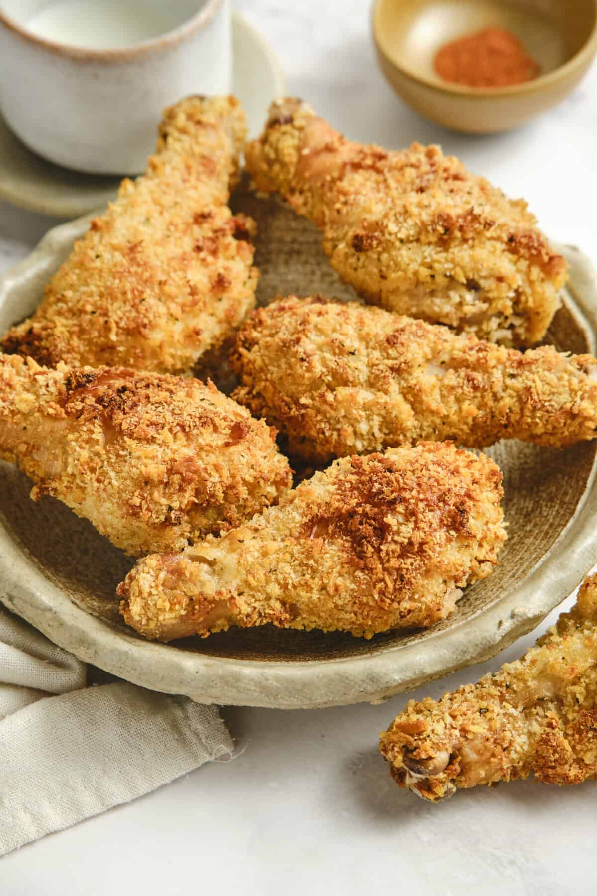 Breaded Chicken Drumsticks - foodfaithfitness