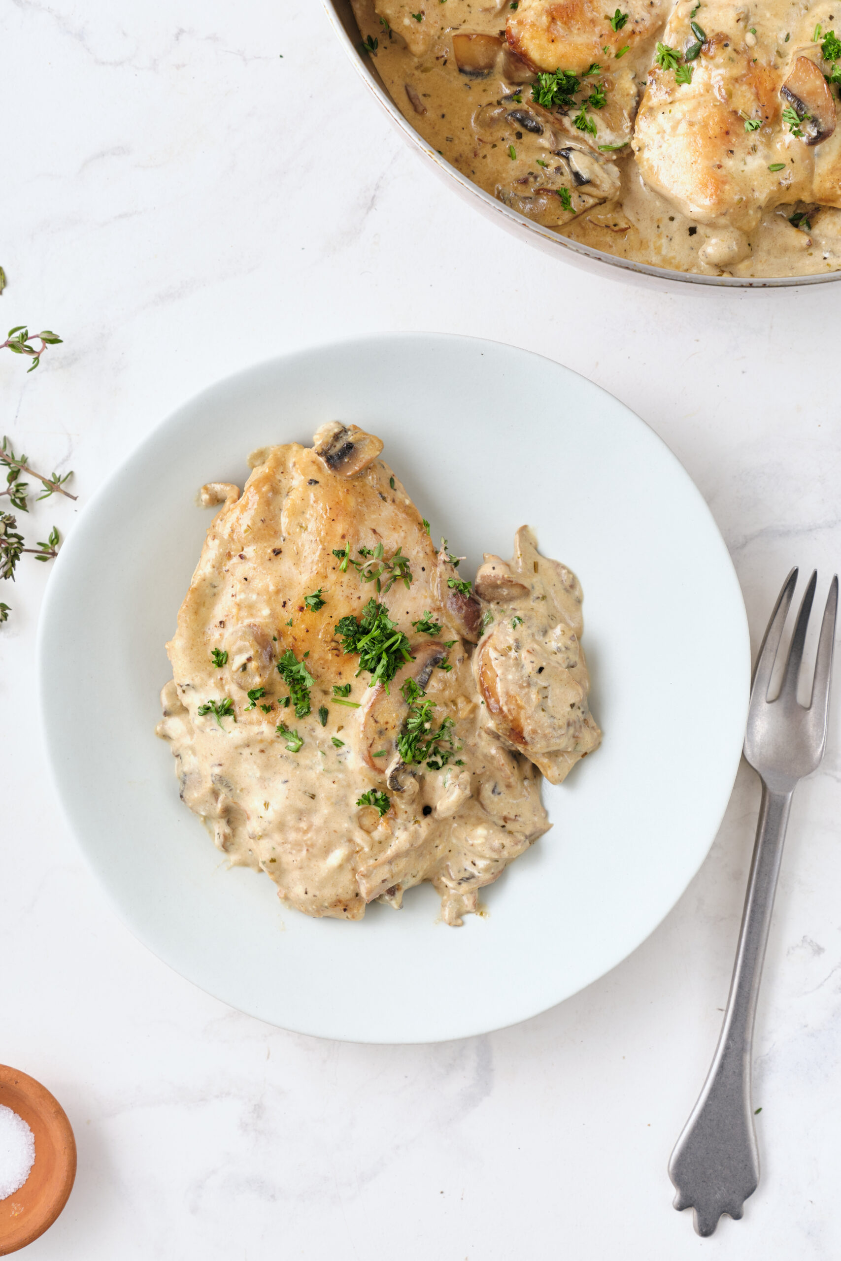 Chicken with Mushroom Gravy - foodfaithfitness