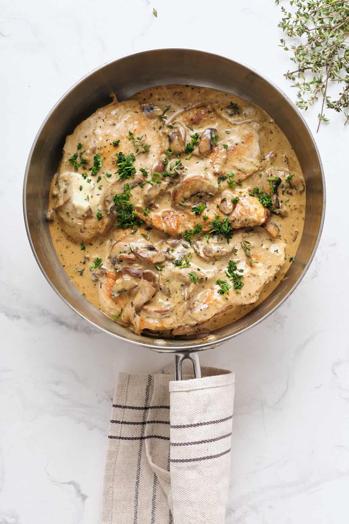 Chicken with Mushroom Gravy - foodfaithfitness
