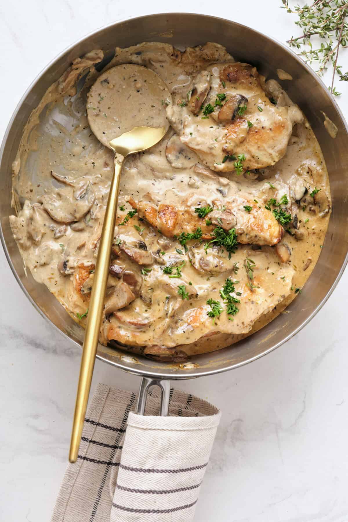 Chicken with Mushroom Gravy - foodfaithfitness