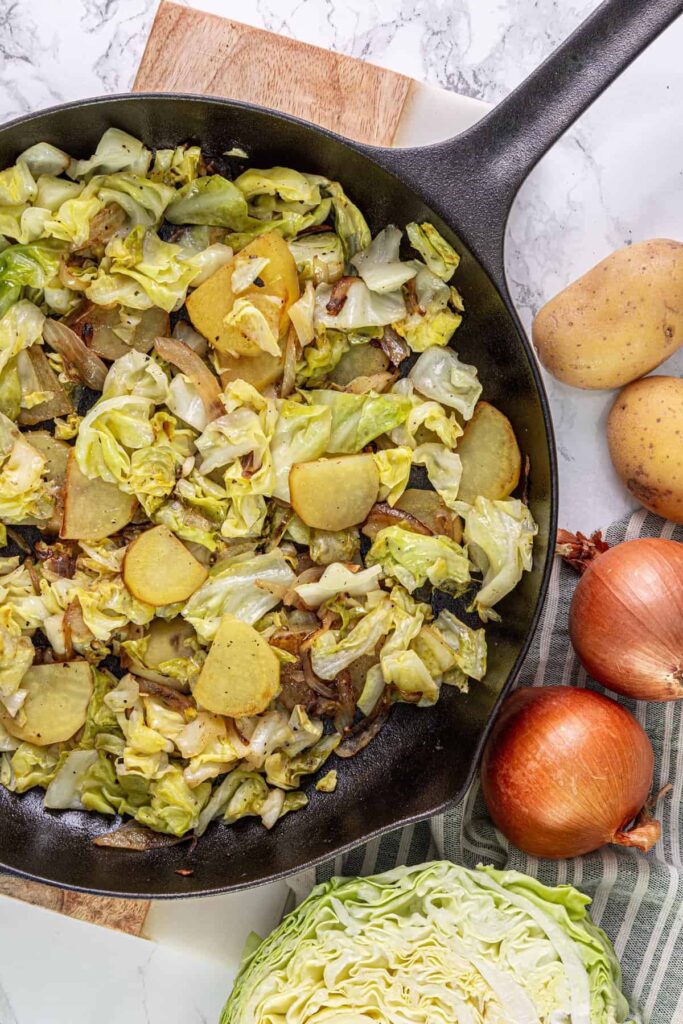 Fried Cabbage and Potatoes