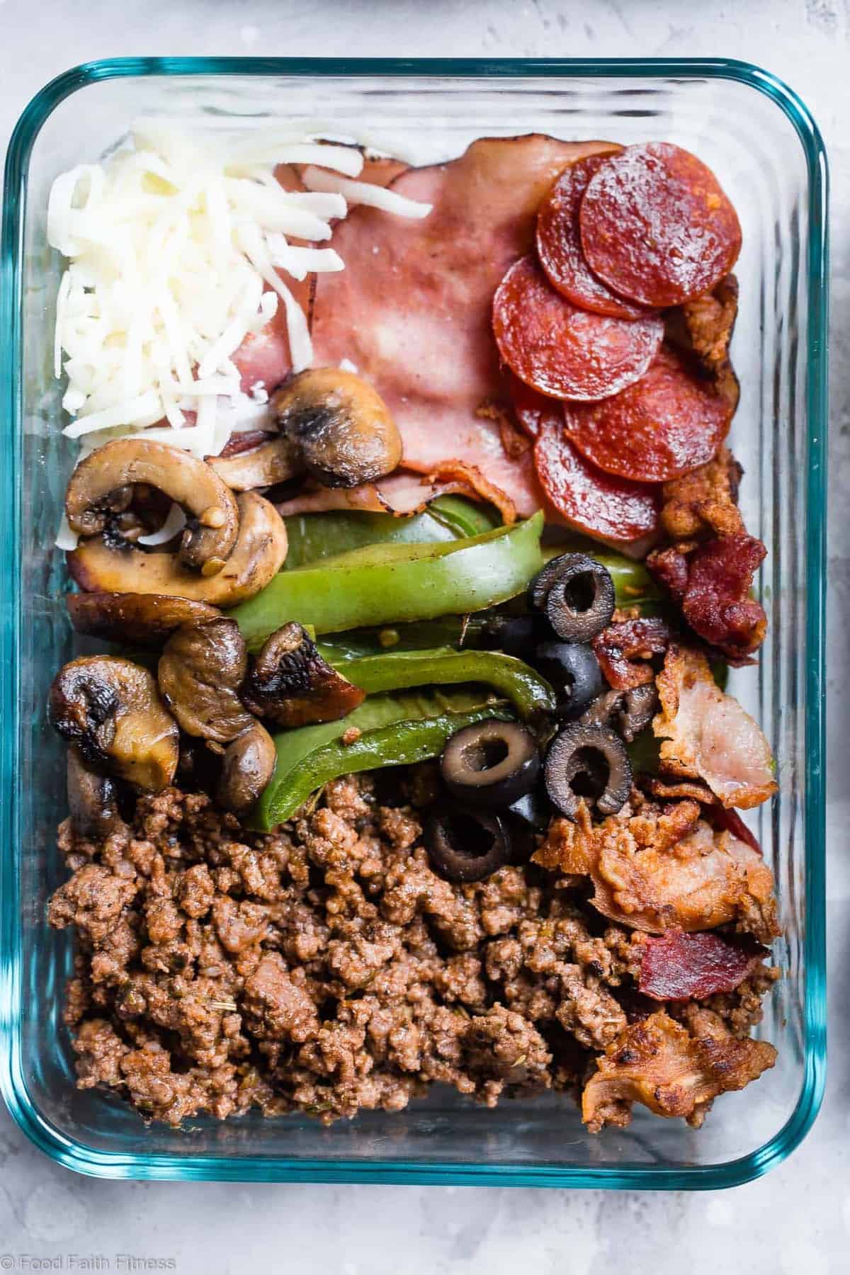 Keto Low Carb Pizza Meal Prep Bowls - These easy meal prep bowls are perfect for both kids and adults to pack for lunches! Gluten free, healthy and paleo and whole30 compliant too! Dairy free option included. | #Foodfaithfitness | #Glutenfree #keto #lowcarb #whole30 #mealprep Keto Low Carb Pizza Meal Prep Bowls - These easy meal prep bowls are perfect for both kids and adults to pack for lunches! Gluten free, healthy and paleo and whole30 compliant too! Dairy free option included. | #Foodfaithfitness | #Glutenfree #keto #lowcarb #whole30 #mealprep
