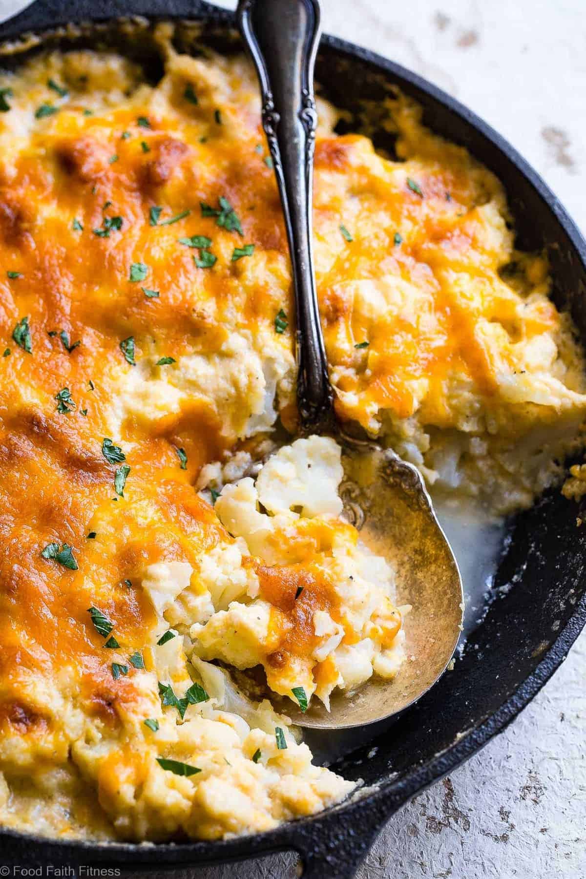 Keto Baked Cauliflower Au Gratin - This easy, healthy and keto friendly Low Carb Baked Cauliflower Au Gratin is a gluten free, delicious side dish that even the pickiest of eaters will love! Only 6 ingredients and SO cheesy! | #Foodfaithfitness | #Keto #lowcarb #Glutenfree #Healthy #Grainfree Keto Baked Cauliflower Au Gratin - This easy, healthy and keto friendly Low Carb Baked Cauliflower Au Gratin is a gluten free, delicious side dish that even the pickiest of eaters will love! Only 6 ingredients and SO cheesy! | #Foodfaithfitness | #Keto #lowcarb #Glutenfree #Healthy #Grainfree
