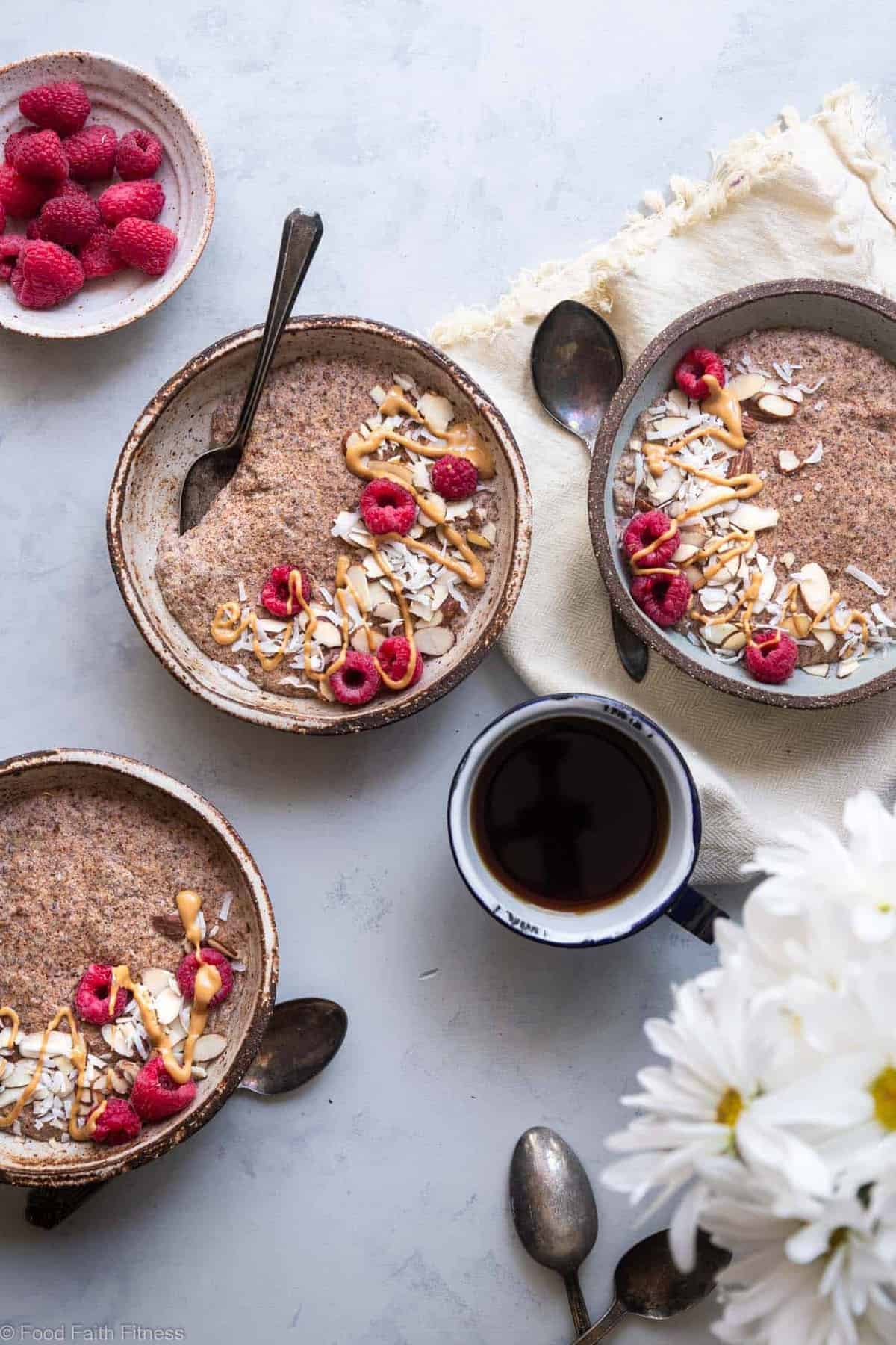 Low Carb Keto Oatmeal - This easy paleo and vegan friendly no oats oatmeal is gluten, grain, dairy and sugar free and tastes like cozy oatmeal without the oats! You won't believe it until you try it! | #Foodfaithfitness | #Glutenfree #Keto #Lowcarb #Sugarfree #Paleo Low Carb Keto Oatmeal - This easy paleo and vegan friendly no oats oatmeal is gluten, grain, dairy and sugar free and tastes like cozy oatmeal without the oats! You won't believe it until you try it! | #Foodfaithfitness | #Glutenfree #Keto #Lowcarb #Sugarfree #Paleo