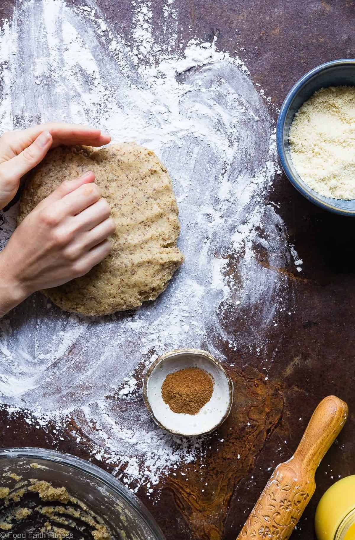 The Best Almond Flour Paleo Cinnamon Rolls - These gluten free cinnamon rolls are a simple, wholesome remake of the classic baked good that you can't even tell is healthy, and gluten/dairy free! SO soft, fluffy and YUMMY! | #Foodfaithfitness | #Paleo #Glutenfree #Healthy #Dairyfree #Cinnamonrolls