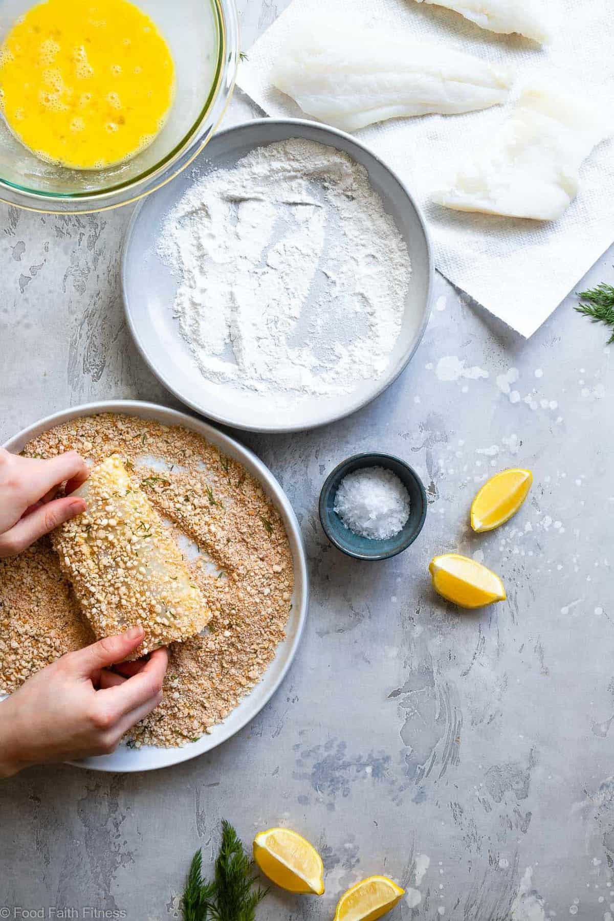 Crispy Air Fried Fish - SO easy to make and you will never believe it's oil free! Serve it with a healthy Greek yogurt tartar sauce for a dinner that is only 200 calories, 2 Freestyle points and protein packed! | #Foodfaithfitness | #Glutenfree #Healthy #Airfryer #Nutfree #WeightWatchers Crispy Air Fryer Fish Recipe - This air fryer cod fish is SO easy to make and you will never believe it's oil free! Serve it with a healthy Greek yogurt tartar sauce for a dinner that is only 200 calories, 2 Freestyle points and protein packed! | #Foodfaithfitness | #Glutenfree #Healthy #Airfryer #Nutfree #WeightWatchers