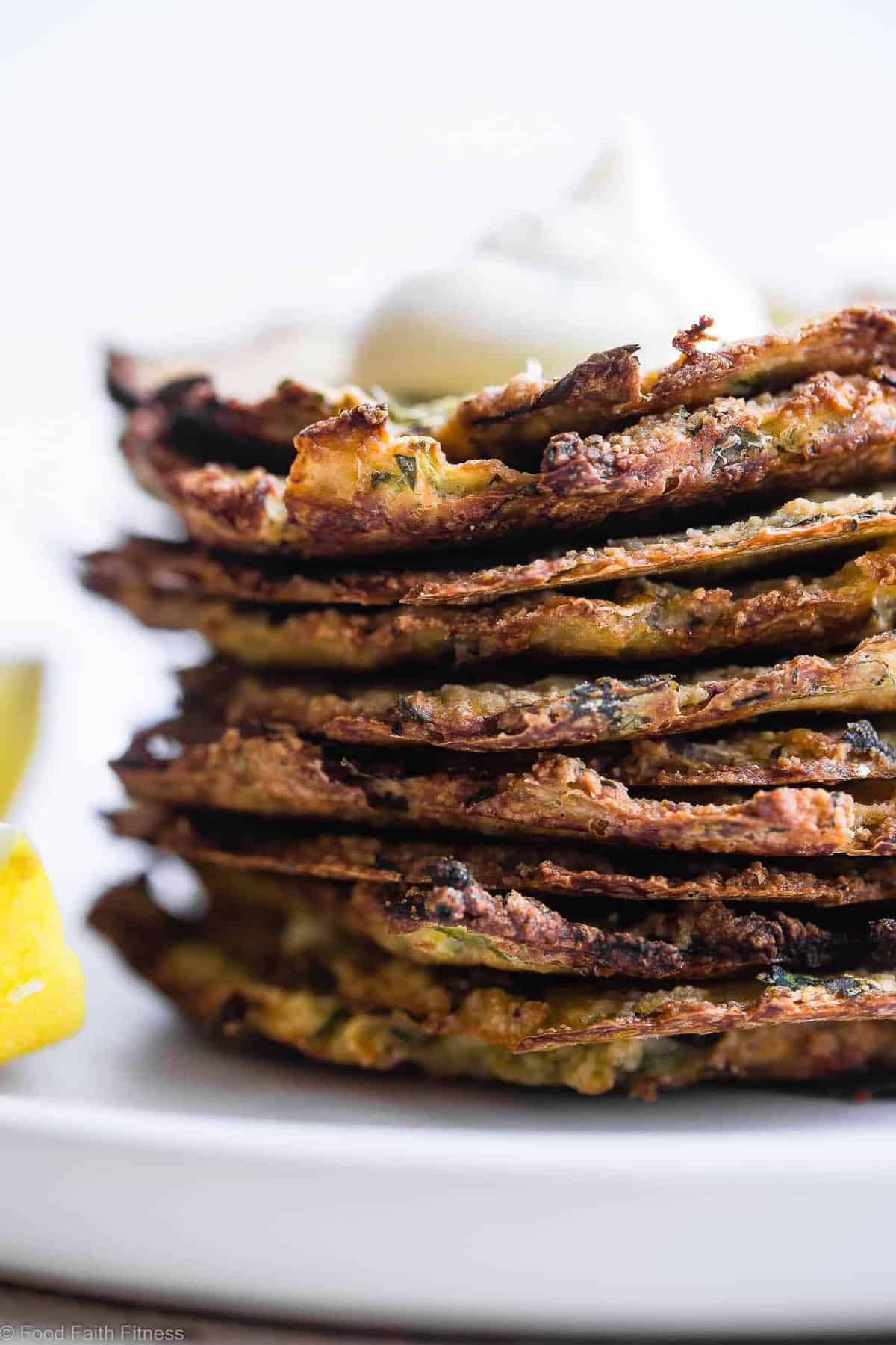 Paleo Baked Zucchini Fritters - These EAS, keto Baked Zucchini Fritters are served with an addicting lemon dill drop and are SO crispy, you'll never believe they're baked not fried! Gluten free, low carb, whole30 and insanely tasty! | #Foodfaithfitness | #Glutenfree #keto #Paleo #Whole30 #Lowcarb Paleo Baked Zucchini Fritters - These EAS, keto Baked Zucchini Fritters are served with an addicting lemon dill drop and are SO crispy, you'll never believe they're baked not fried! Gluten free, low carb, whole30 and insanely tasty! | #Foodfaithfitness | #Glutenfree #keto #Paleo #Whole30 #Lowcarb