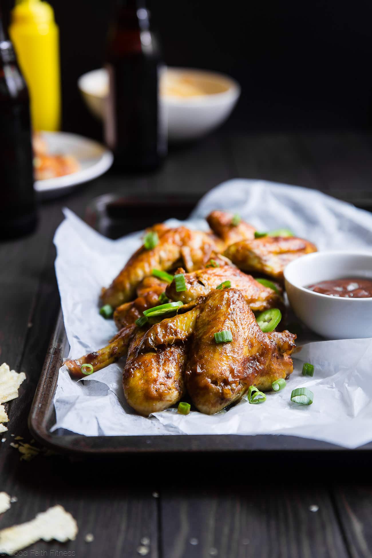 Slow Cooker BBQ Chicken Wings - Let the slow cooker do the work for you with these easy paleo-friendly chicken wings! A healthy, gluten, grain and dairy free, crowd pleasing appetizer for game day! | Foodfaithfitness.com | @FoodFaithFit