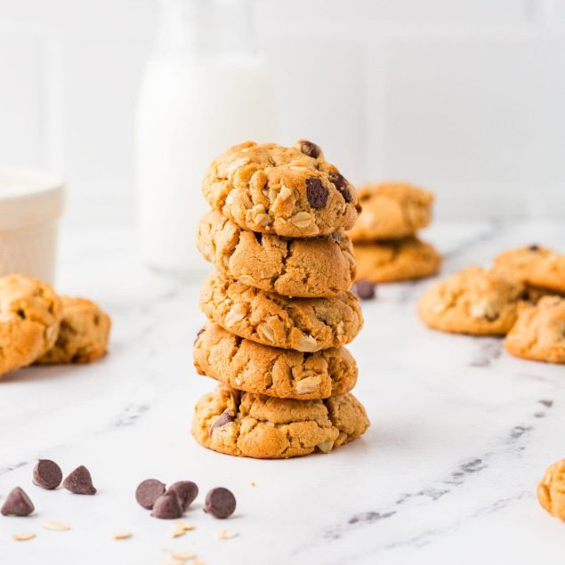 Peanut Butter Oatmeal Chocolate Chip Cookies