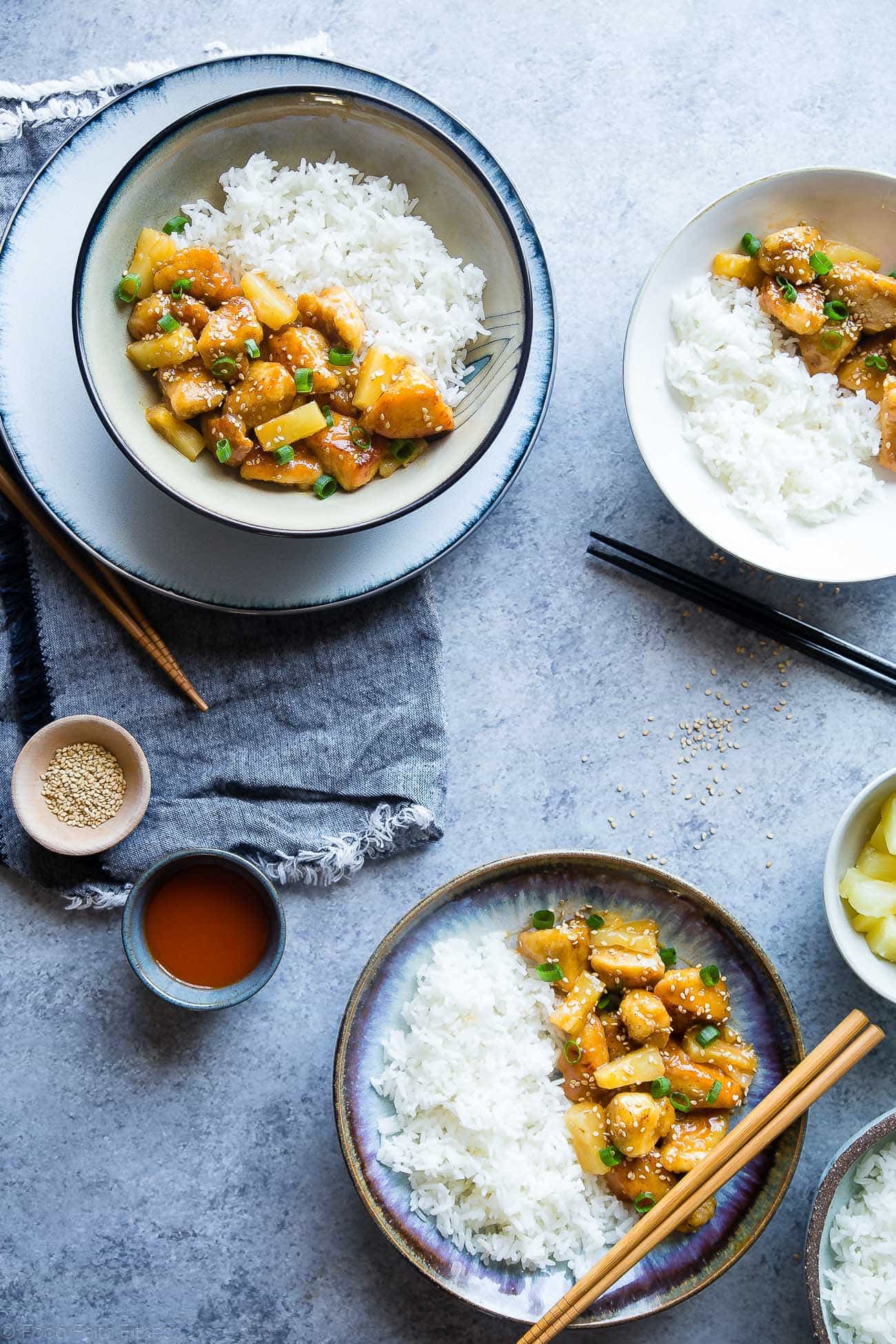 Whole30 Firecracker Pineapple Chicken - This healthy, sweet and spicy chicken is way better than takeout! A gluten free, paleo and whole30 compliant dinner that is always a crowd pleaser! | #Foodfaithfitness | #Paleo #Whole30 #Glutenfree #Healthy
