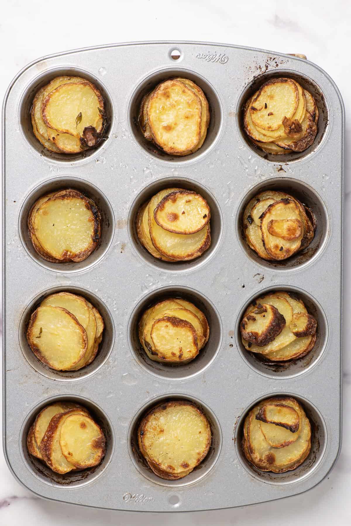 Potato Stacks in Muffin Tins - foodfaithfitness