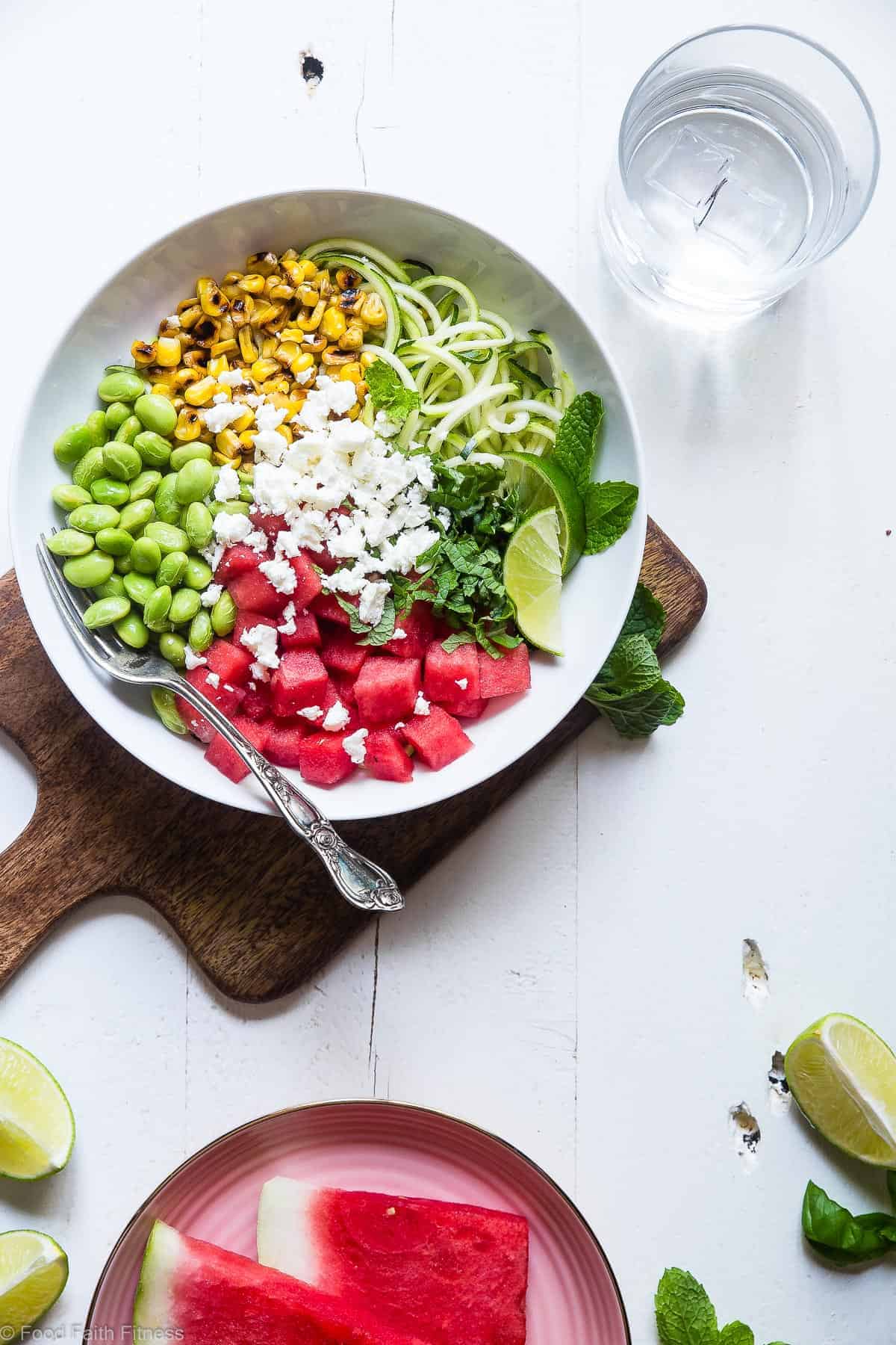 Summer Grilled Corn and Watermelon Power Bowls - Loaded with bright, fresh, Summer flavors and packed with plant based protein! These tangy, sweet and DELICIOUS bowls are going to be your go to for easy, weeknight Summer dinners! | #Foodfaithfitness | #Glutenfree #Healthy #Vegetarian #Watermelon #Corn Summer Grilled Corn and Watermelon Power Bowls - Loaded with bright, fresh, Summer flavors and packed with plant based protein! These tangy, sweet and DELICIOUS bowls are going to be your go to for easy, weeknight Summer dinners! | #Foodfaithfitness | #Glutenfree #Healthy #Vegetarian #Watermelon #Corn
