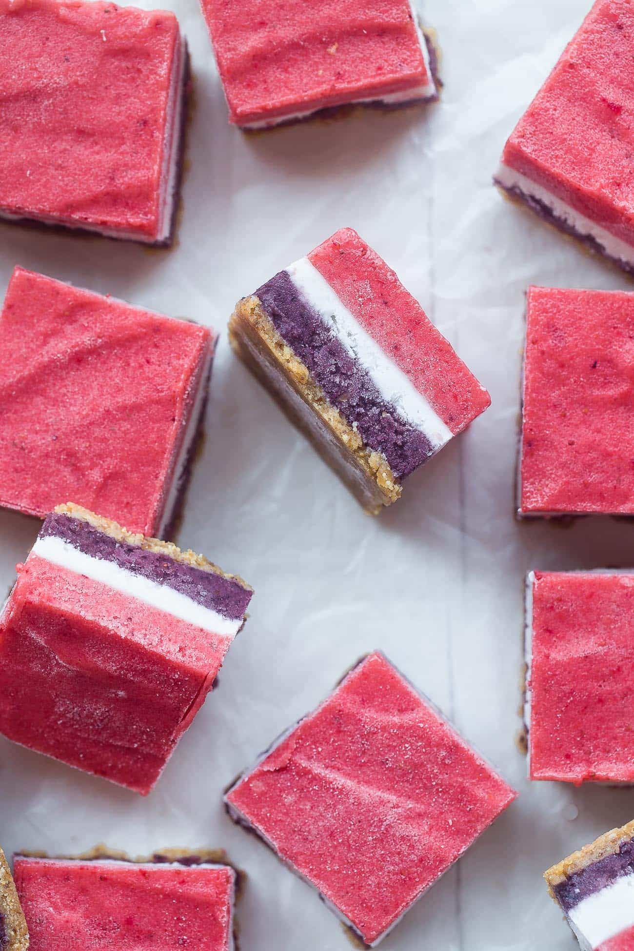 Banana ice cream bars close up photo.